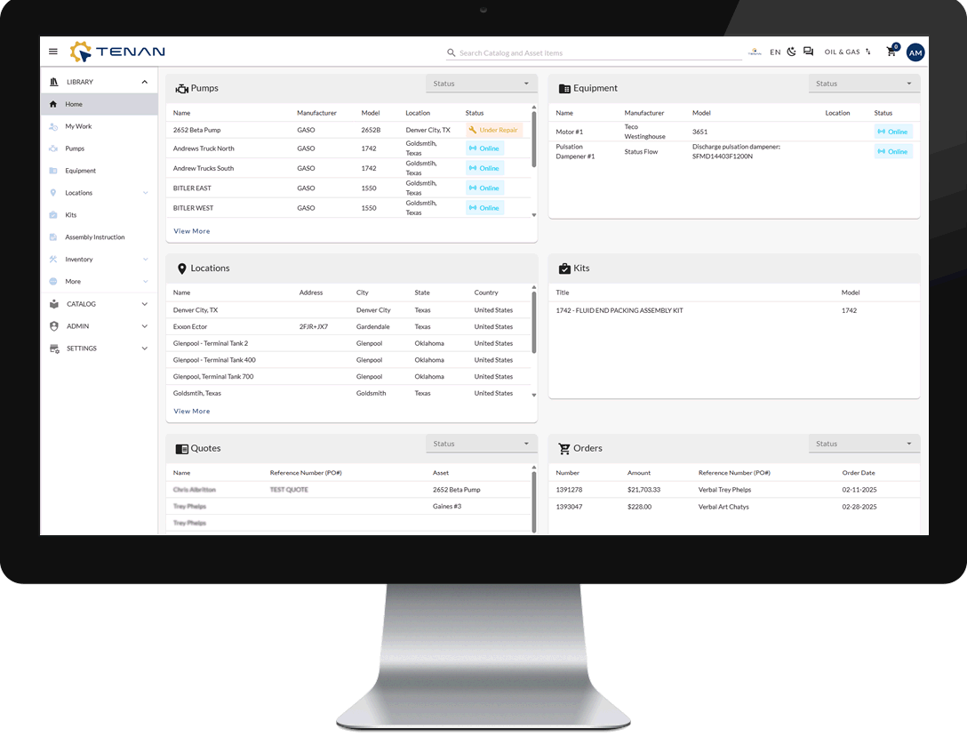 Tenan Dashboard